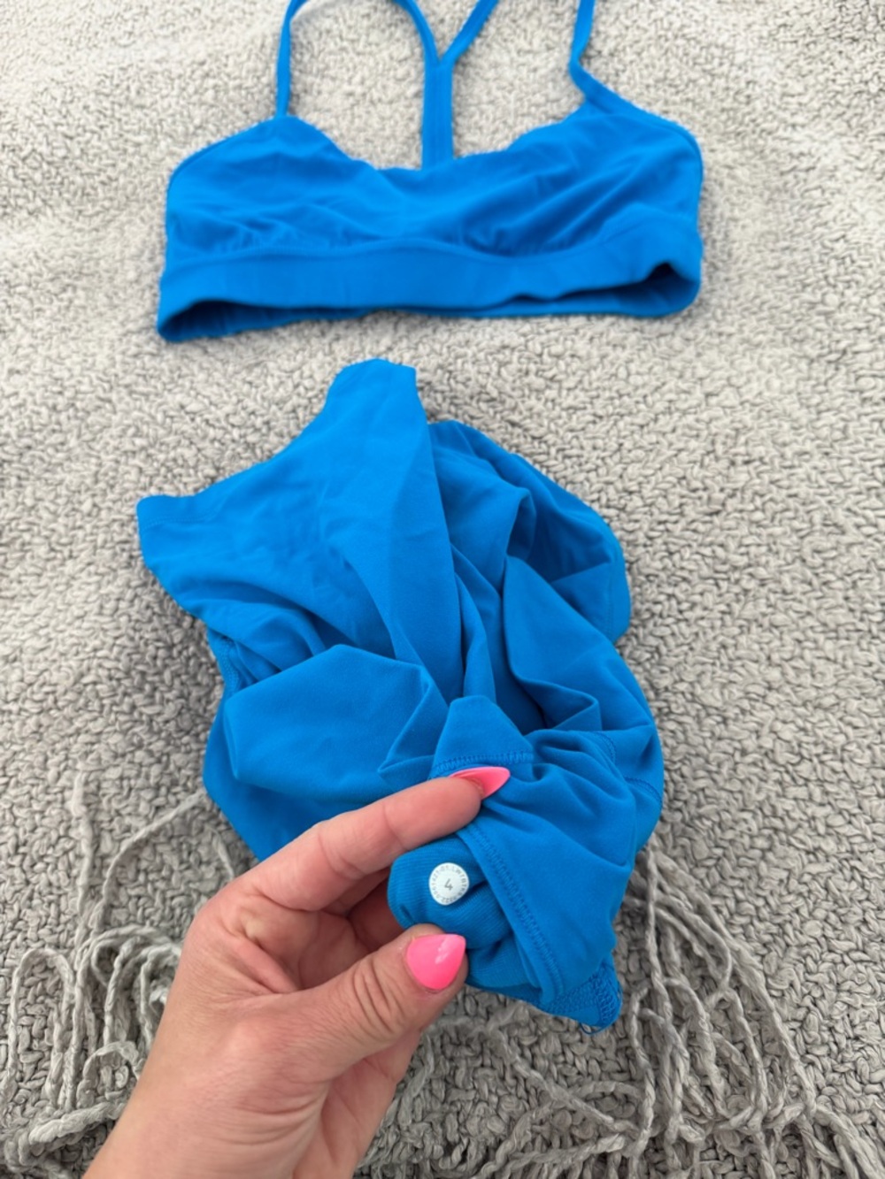 lululemon athletica Bright Blue Sports Bra NEVER USED